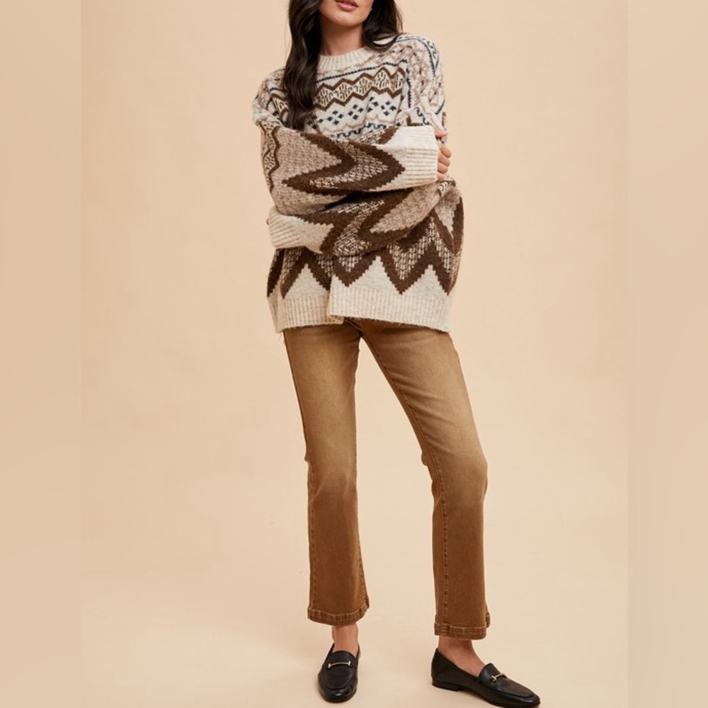 Cozy fair isle oversized sweater - Picture 10 of 11